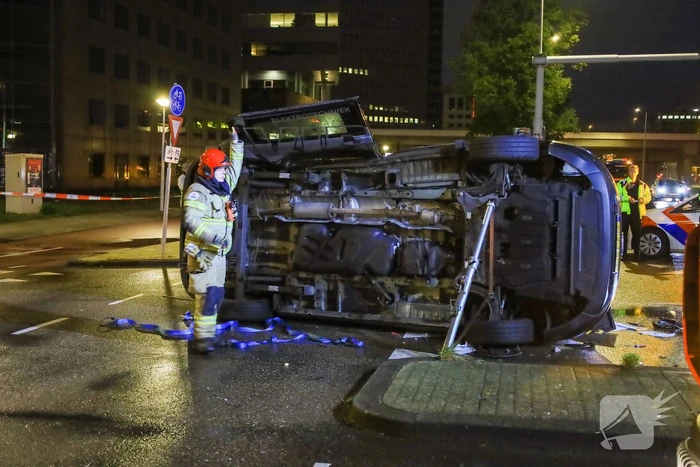 Ravage na botsing op kruispunt