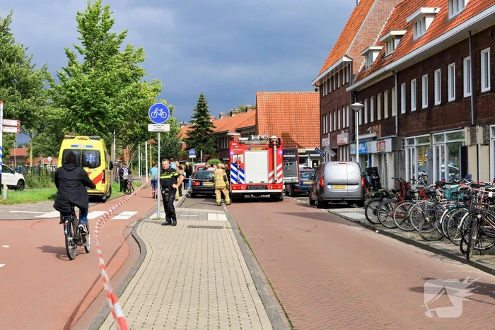 BBQ van restaurant vat vlam