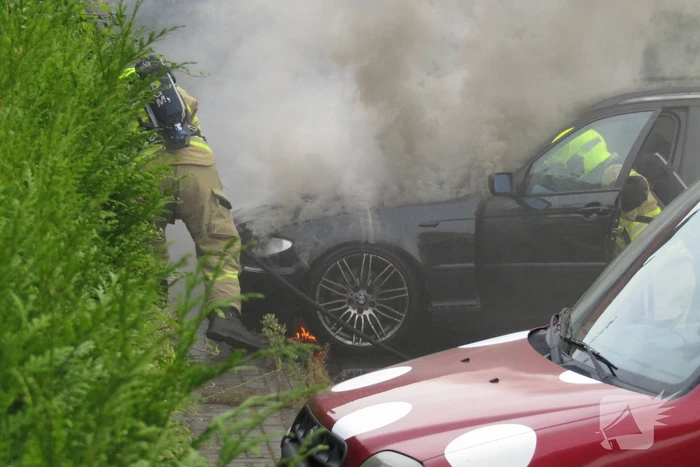 Auto flink beschadigd door brand