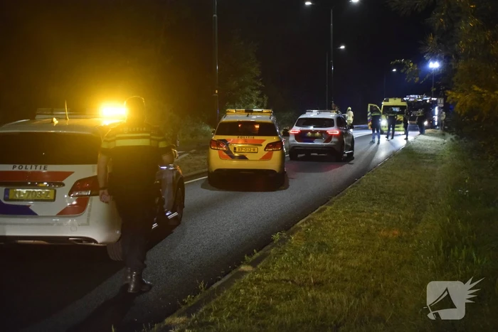 Achtervolging eindigt in crash, Maserati zwaar beschadigd