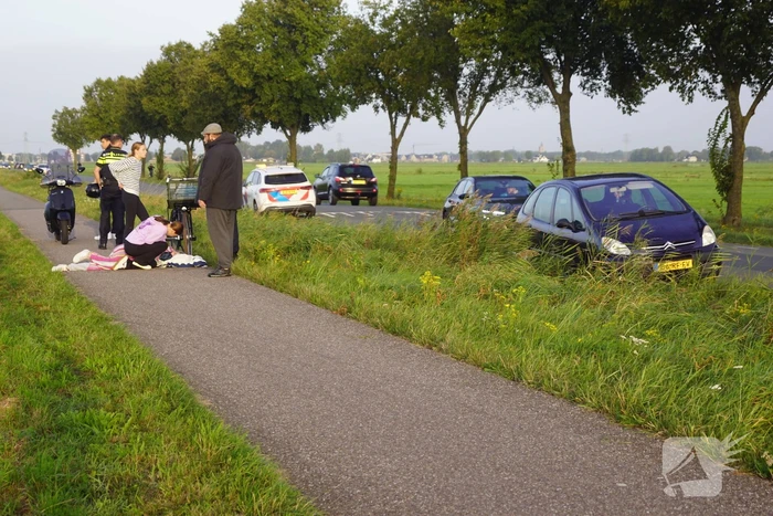 Dame gewond bij ongeval op fietspad