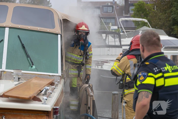 Brand aan boord van plezierjacht