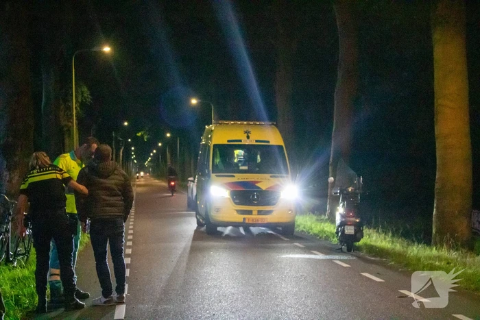Scooter en fietser in botsing