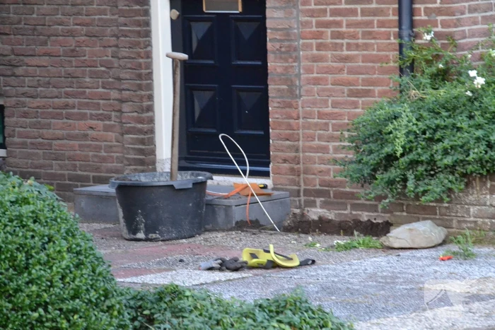 Gaslekkage door werkzaamheden in tuin