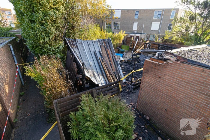 Uitslaande brand in schuur