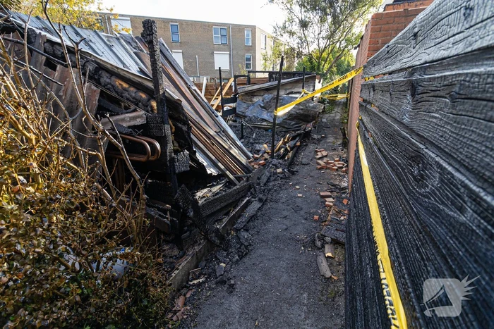Uitslaande brand in schuur