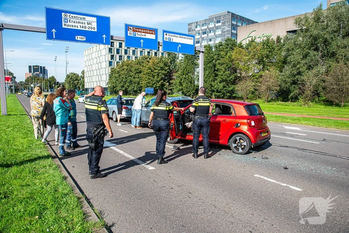 Gewonde bij kettingbotsing tussen drie voertuigen