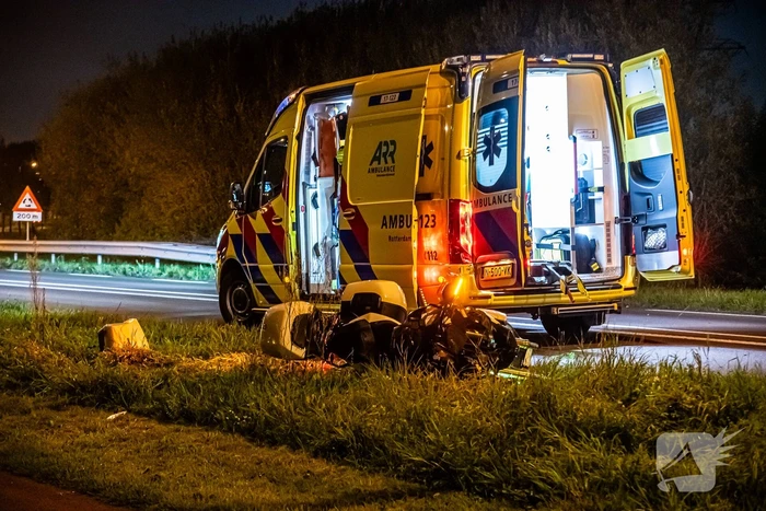 Motorrijder gewond bij eenzijdig ongeval
