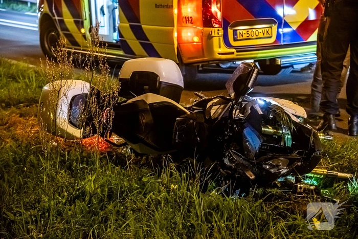 Motorrijder gewond bij eenzijdig ongeval