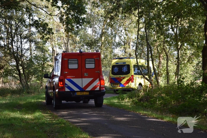 Ruiter gewond bij val in bos