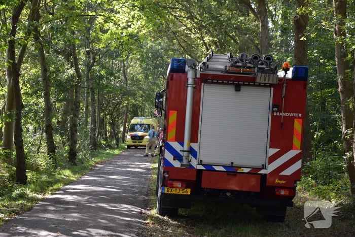 Ruiter gewond bij val in bos
