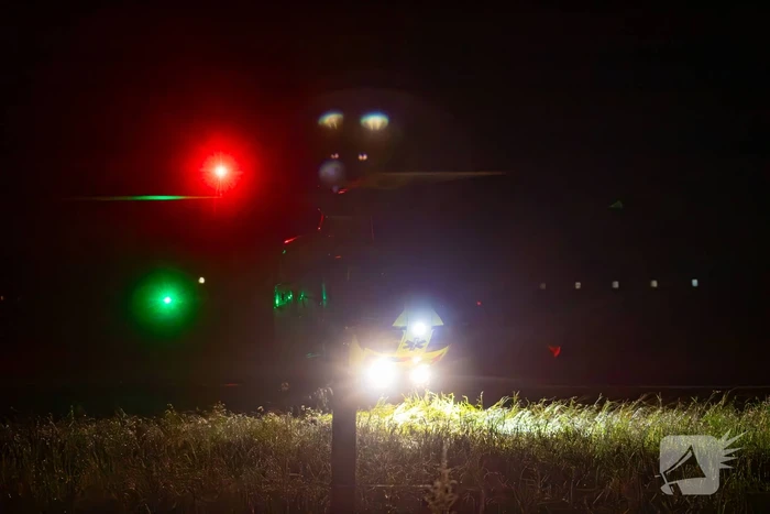 Traumahelikopter landt bij bedrijfsongeval