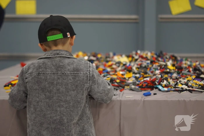 LEGO-liefhebbers bewonderen tentoongestelde creaties