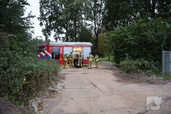 Brandende container snel geblust