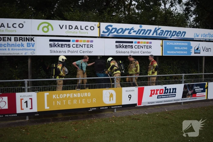 Brandende container snel geblust