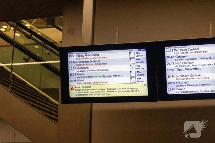 Trein valt stil door technische storing