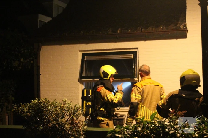 Hevige rookontwikkeling bij brand in woning