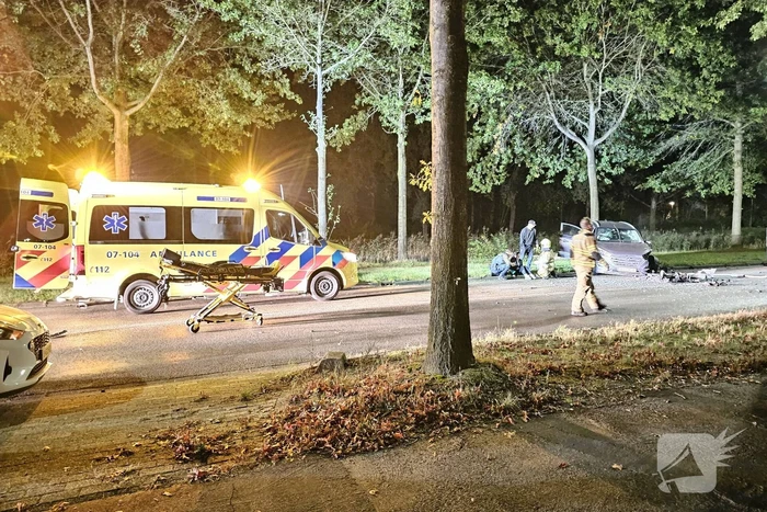 Ravage bij frontale botsing tussen personenauto's