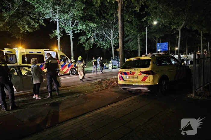 Ravage bij frontale botsing tussen personenauto's