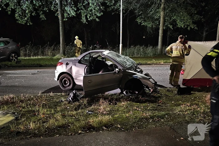 Ravage bij frontale botsing tussen personenauto's