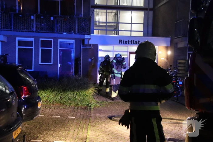 Flat ontruimd door felle brand