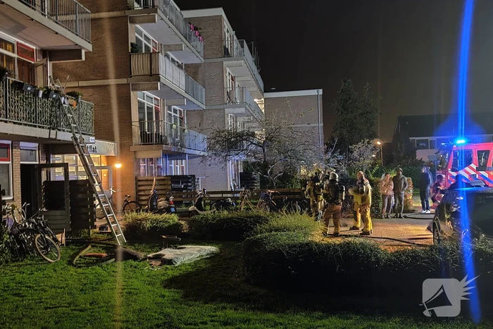 Flat ontruimd door felle brand