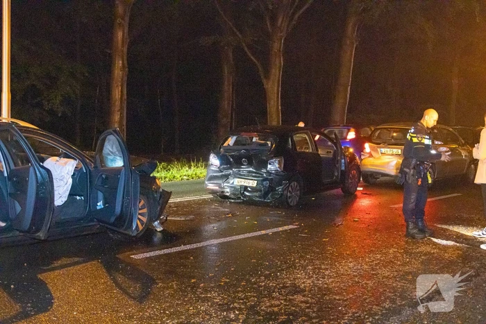Vier voertuigen betrokken bij kettingbotsing