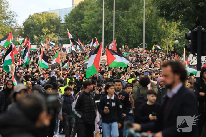 Grote opkomst bij demonstratie pro Palestina