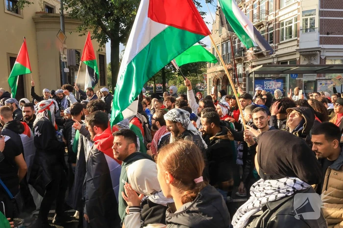 Grote opkomst bij demonstratie pro Palestina