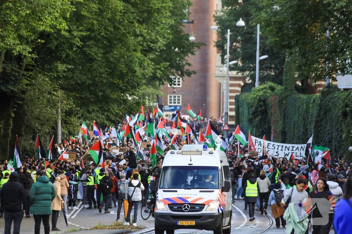 Grote opkomst bij demonstratie pro Palestina
