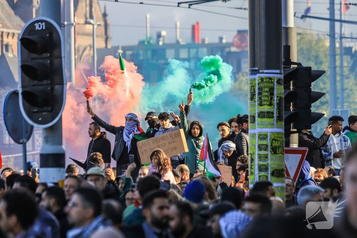 Grote opkomst bij demonstratie pro Palestina