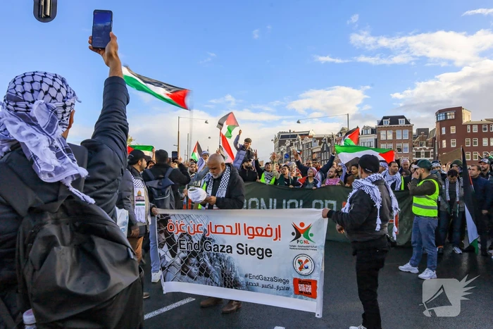 Grote opkomst bij demonstratie pro Palestina