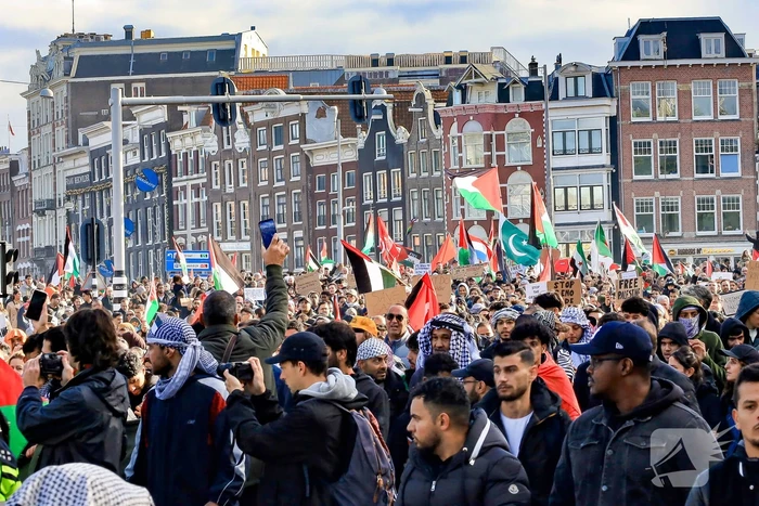 Grote opkomst bij demonstratie pro Palestina