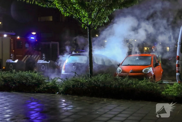 Twee auto's flink beschadigd door brand