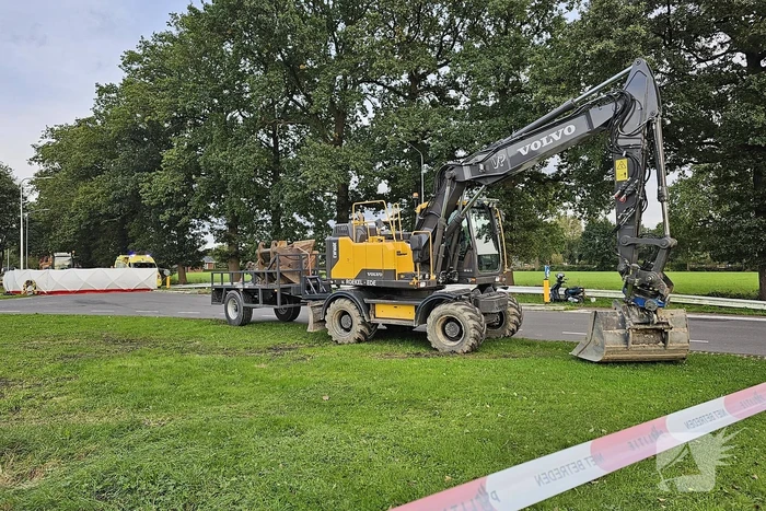 Dodelijk ongeval tussen fietser en graafmachine