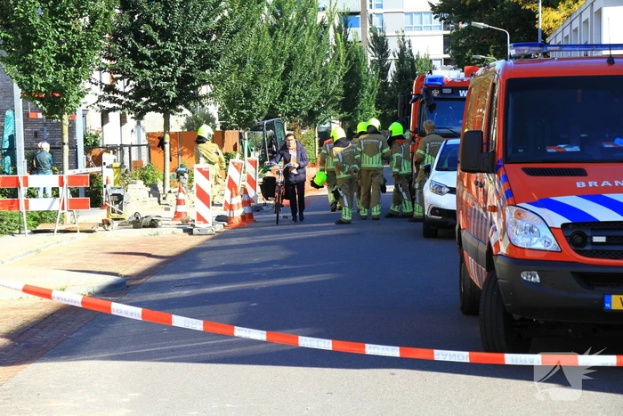 Gaslek ontstaan door werkzaamheden