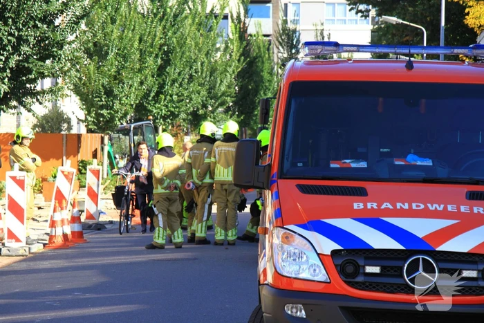 Gaslek ontstaan door werkzaamheden
