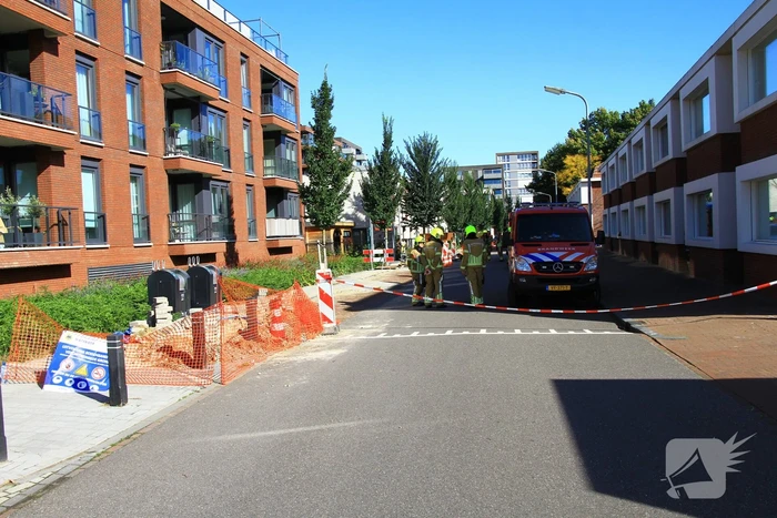 Gaslek ontstaan door werkzaamheden