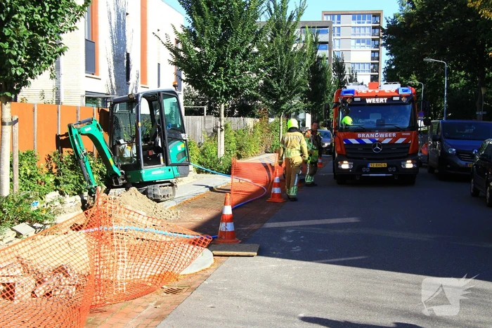 Gaslek ontstaan door werkzaamheden