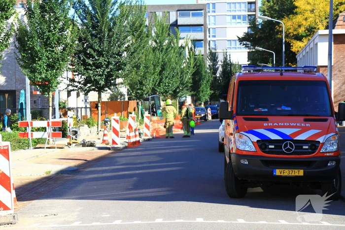 Gaslek ontstaan door werkzaamheden