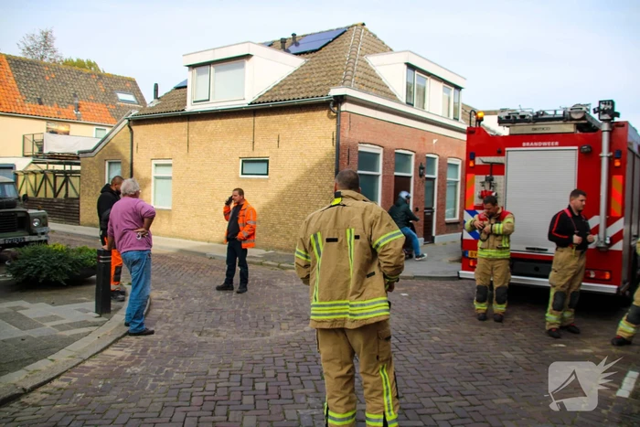 Ingezakt wegdek zorgt voor melding gaslekkage