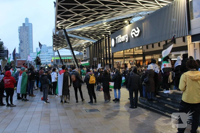 Vreedzaam protest door Pro-Palestina demonstranten