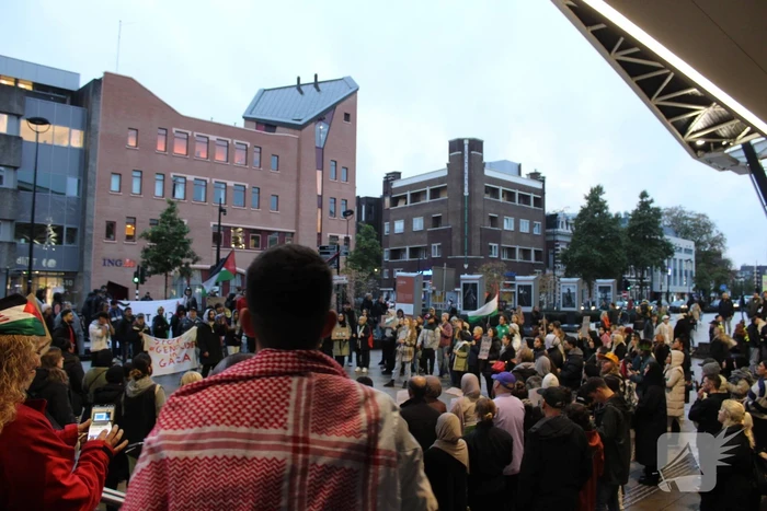 Vreedzaam protest door Pro-Palestina demonstranten