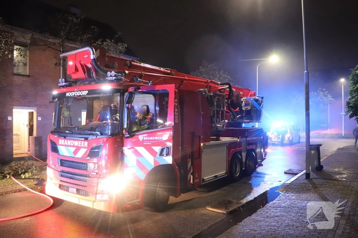 Hulpdiensten groots ingezet voor woningbrand