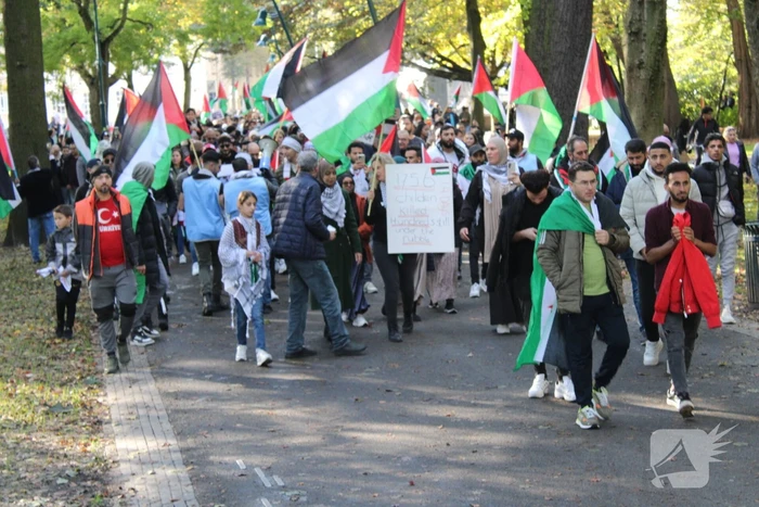 Pro Palestina demonstratie trekt veel mensen