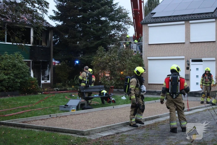 Uitslaande brand in woning