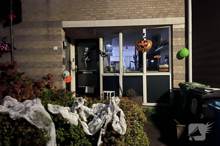 Veel mensen de straat op voor enge Halloweentocht