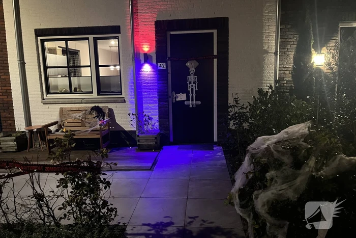 Veel mensen de straat op voor enge Halloweentocht