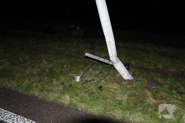 Bestuurder aangehouden na eenzijdig ongeval