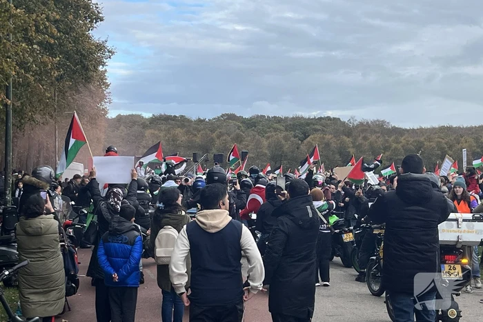 Grote opkomst pro-palestina demonstratie op het Malieveld